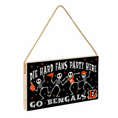 Cincinnati Bengals Halloween Wood Wall Sign, 6x11, NFL, Home