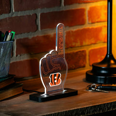 Cincinnati Bengals NFL Football Foam Finger Desklite LED Decor, NFL, Home