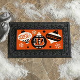 Cincinnati Bengals Holiday Flocked Coir Sassafras Switch Mat, 22"x10", NFL