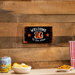 Cincinnati Bengals Wood Wall Sign, 6x11, NFL, Home