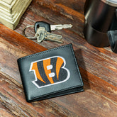 Cincinnati Bengals Black Bi-Fold Embroidered Wallet w/ RFID Blocking, NFL, Home