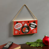 Cleveland Browns Holiday Wood Wall Sign, 6x11, NFL, Home