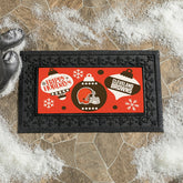 Cleveland Browns Holiday Flocked Coir Sassafras Switch Mat, 22"x10", NFL