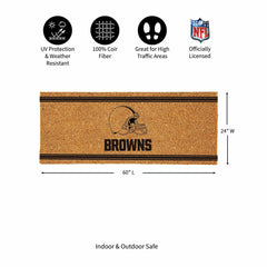 Cleveland Browns Extra Large One Color Coir Mat, 60"x24", NFL