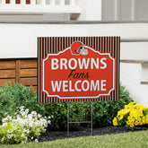 Cleveland Browns Coroplast Yard Sign, "Fans Welcome", NFL, Home