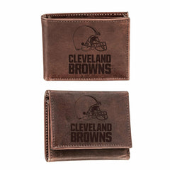 Cleveland Browns, Bi-Fold and Tri-Fold Wallet Gift Set, Brown, NFL, Home