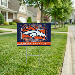 Denver Broncos Yard Sign, Patriotic, NFL, Home