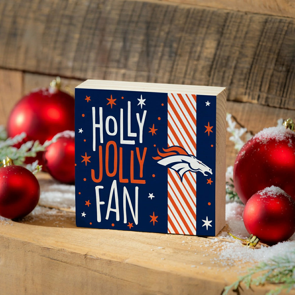 Denver Broncos Block, Holiday, 6x6, NFL, Home