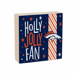 Denver Broncos Block, Holiday, 6x6, NFL, Home