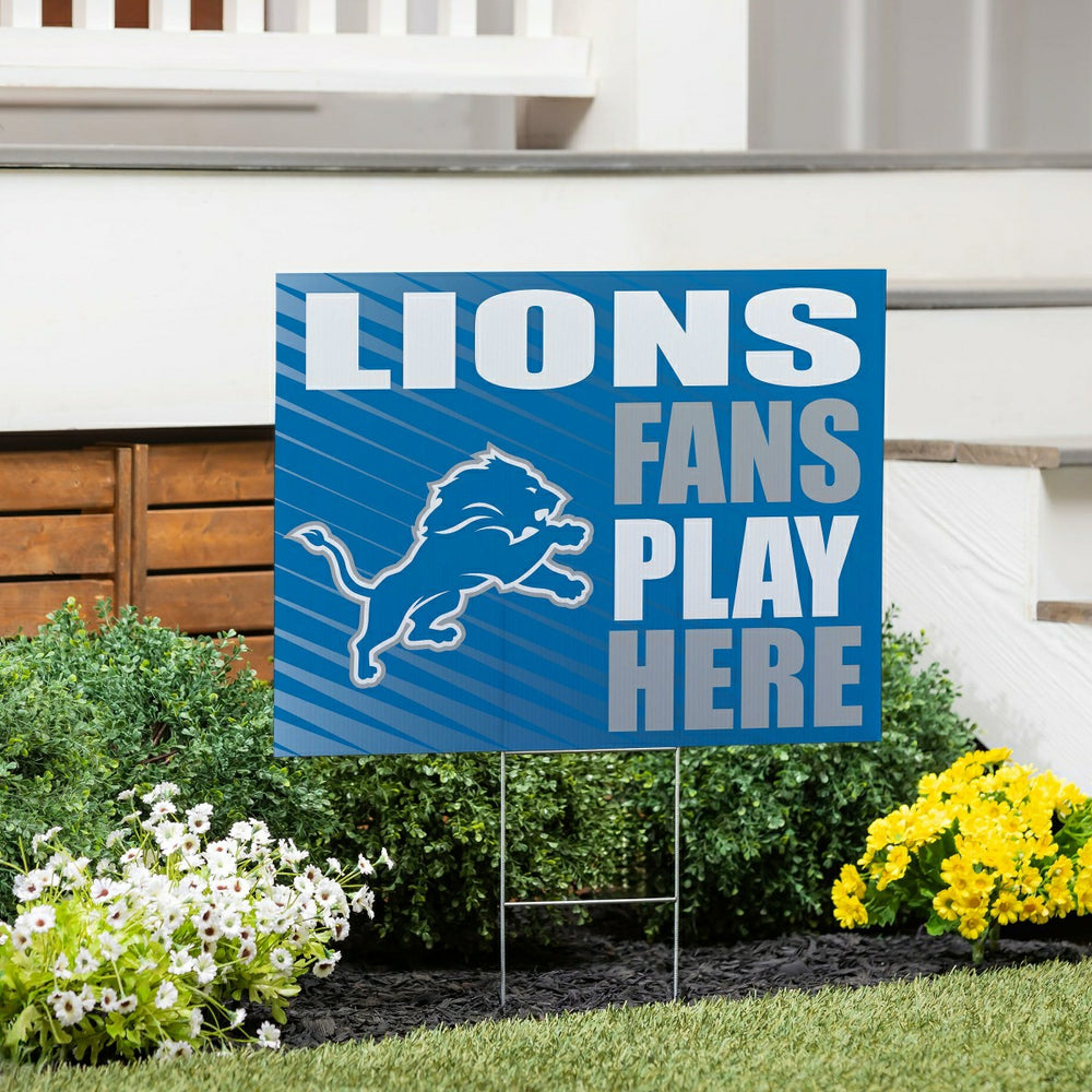 Detroit Lions Coroplast Yard Sign "Fans Play Here", NFL, Home