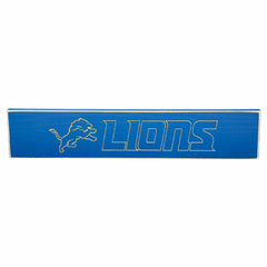 Detroit Lions Engraved Wood Sign, 3.5" x 18", NFL, Home