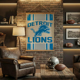 Detroit Lions, Canvas Wall Tapestry, Large, 54x36, NFL, Home