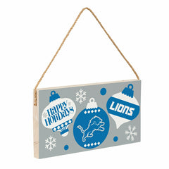 Detroit Lions Holiday Wood Wall Sign, 6x11, NFL, Home