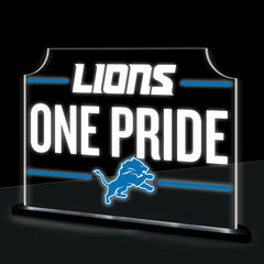 Detroit Lions NFL Football Rectangle Desklite LED Decor, NFL, Home