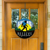 Detroit Lions Bigfoot Round Door Décor with Hanging Rope, 18x18, NFL, Home