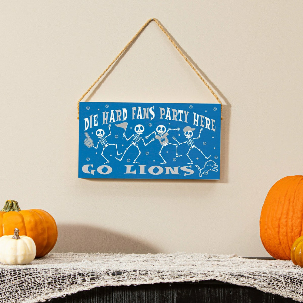 Detroit Lions Halloween Wood Wall Sign, 6x11, NFL, Home