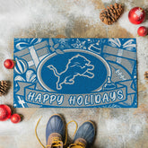 Detroit Lions Holiday PVC Mat, 28"x16", NFL