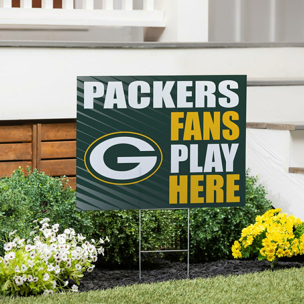 Green Bay Packers Coroplast Yard Sign "Fans Play Here", NFL, Home