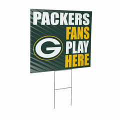 Green Bay Packers Coroplast Yard Sign "Fans Play Here", NFL, Home