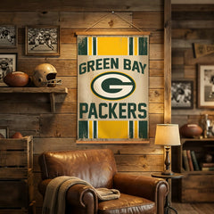 Green Bay Packers, Canvas Wall Tapestry, Medium, 36x24, NFL, Home