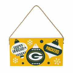 Green Bay Packers Holiday Wood Wall Sign, 6x11, NFL, Home