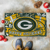 Green Bay Packers Holiday PVC Mat, 28"x16", NFL