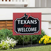Houston Texans Coroplast Yard Sign, "Fans Welcome", NFL, Home