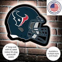 LED Wall Decor, Helmet, Houston Texans, NFL, Home