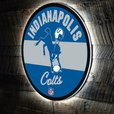 Indianapolis Colts NFL Football Large Round Vintage Edgelite LED Decor, NFL, Home