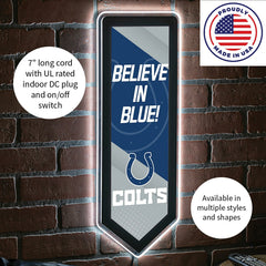LED Wall Decor, Pennant, Indianapolis Colts, NFL, Home