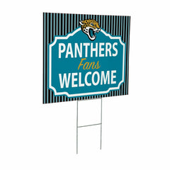 Jacksonville Jaguars Coroplast Yard Sign, "Fans Welcome", NFL, Home