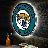 LED Wall Decor, Round, Jacksonville Jaguars, NFL, Home