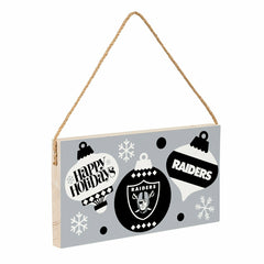 Las Vegas Raiders Holiday Wood Wall Sign, 6x11, NFL, Home
