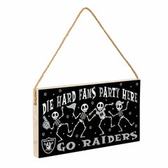 Las Vegas Raiders Halloween Wood Wall Sign, 6x11, NFL, Home