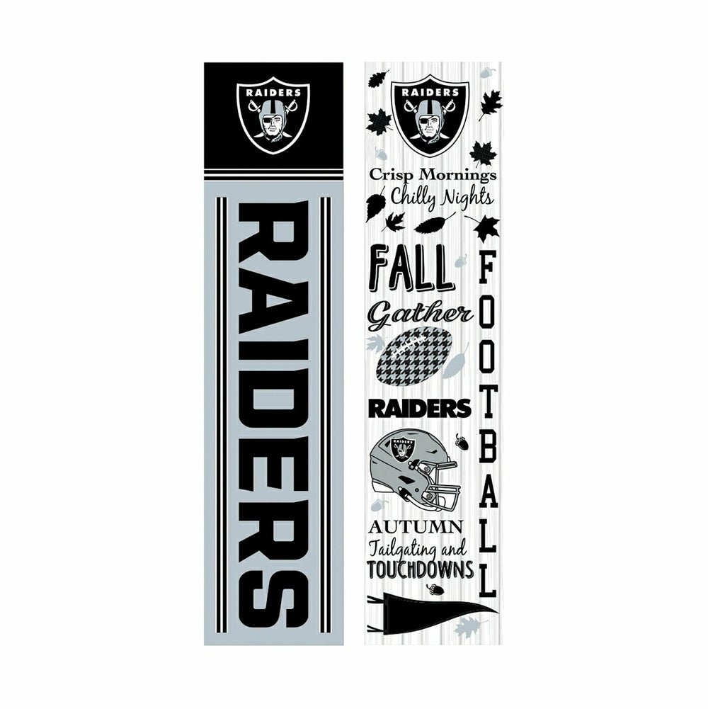 46" Double Sided Leaner, Las Vegas Raiders, Fall Seasonal, NFL, Home