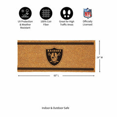 Las Vegas Raiders Extra Large One Color Coir Mat, 60"x24", NFL