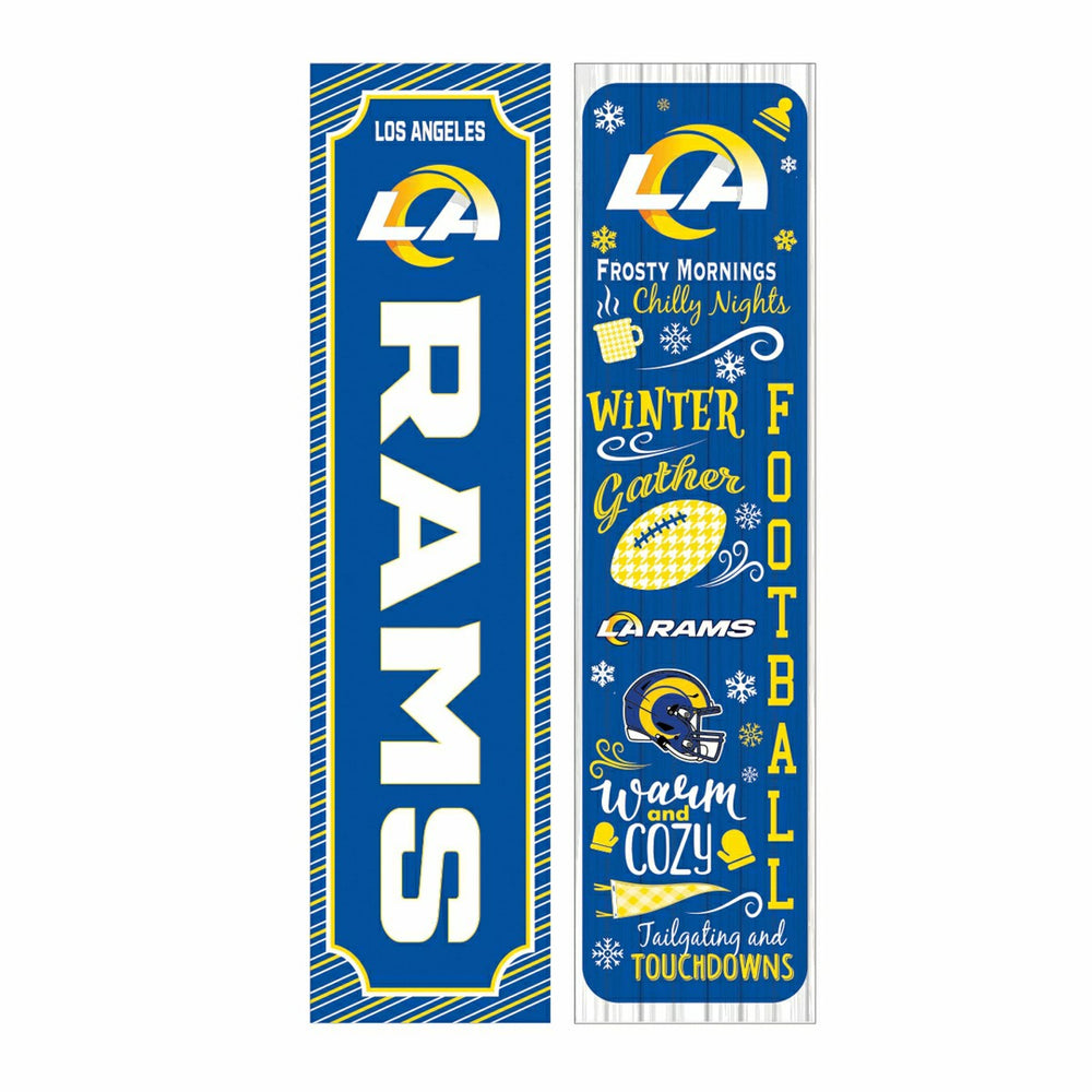 46" Double Sided Leaner, Los Angeles Rams, Winter Seasonal, NFL, Home
