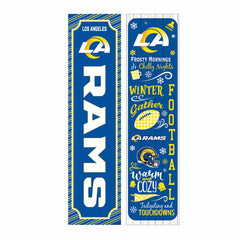 46" Double Sided Leaner, Los Angeles Rams, Winter Seasonal, NFL, Home