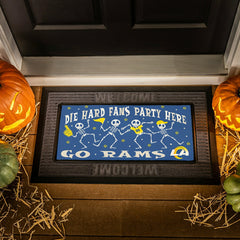Los Angeles Rams Flocked Coir Halloween Sassafras Switch Mat, 22"x10", NFL