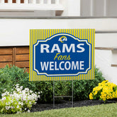 Los Angeles Rams Coroplast Yard Sign, "Fans Welcome", NFL, Home