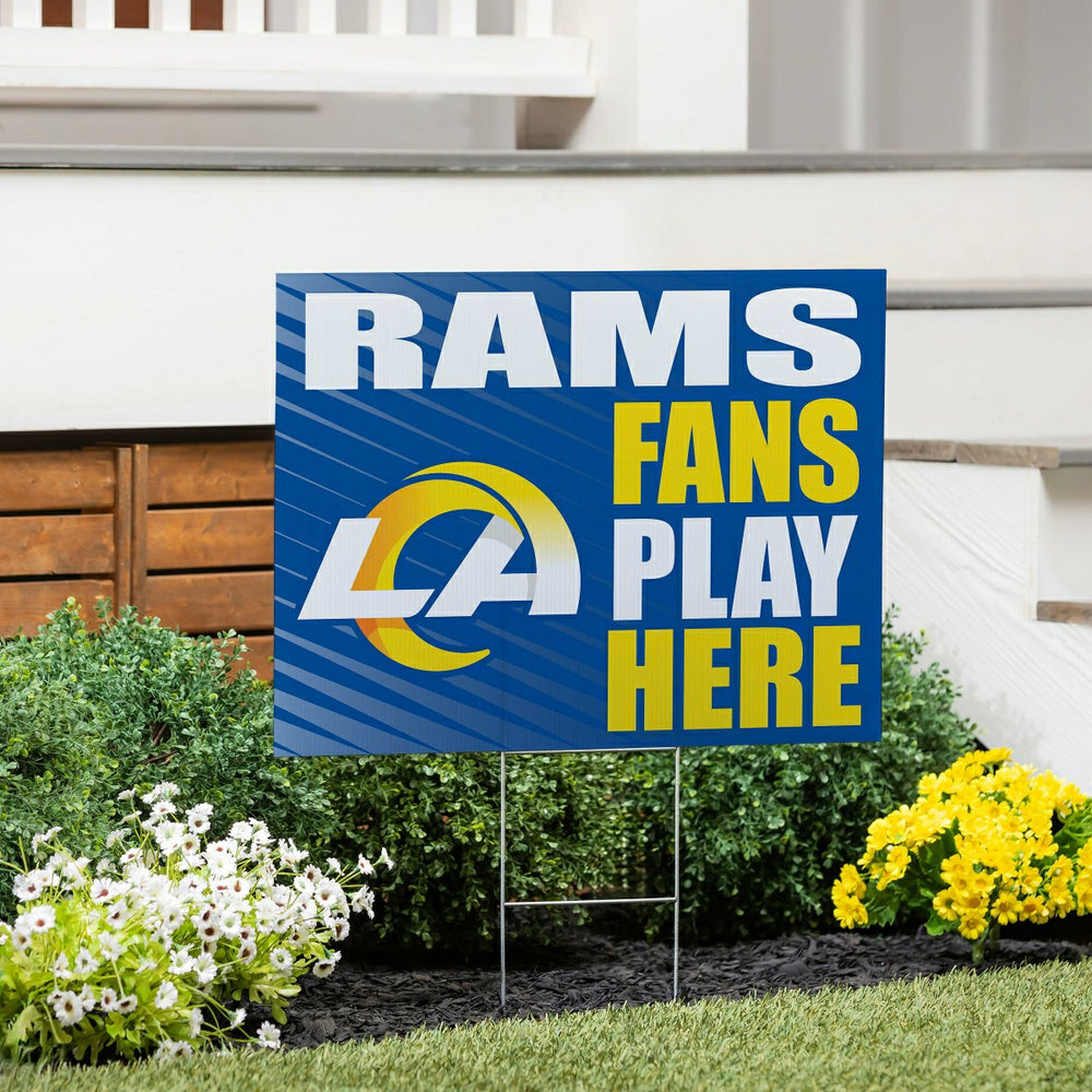 Los Angeles Rams Coroplast Yard Sign "Fans Play Here", NFL, Home