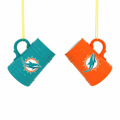 Miami Dolphins Ceramic Mini Stein, 3oz, set of 2, NFL, Home