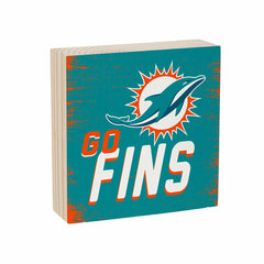 Miami Dolphins Plock, Down Home Fans, 6x6, NFL, Home