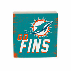 Miami Dolphins Plock, Down Home Fans, 6x6, NFL, Home
