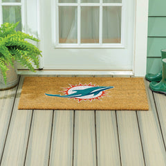 Miami Dolphins Large Full Color Coir Mat, 36"x24", NFL