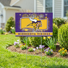 Minnesota Vikings Yard Sign, Patriotic, NFL, Home