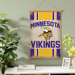 Minnesota Vikings, Canvas Wall Tapestry, Medium, 36x24, NFL, Home