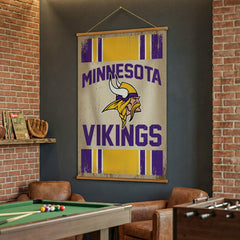 Minnesota Vikings, Canvas Wall Tapestry, Large, 54x36, NFL, Home