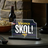 Minnesota Vikings NFL Football Rectangle Desklite LED Decor, NFL, Home