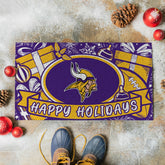 Minnesota Vikings Holiday PVC Mat, 28"x16", NFL